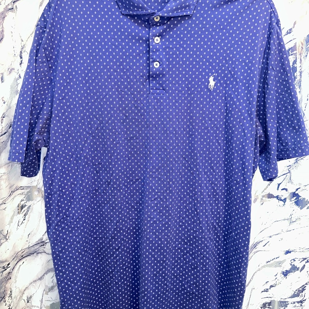 Polo by Ralph Lauren All over print “Golf” performance moisture wicking shirt XL